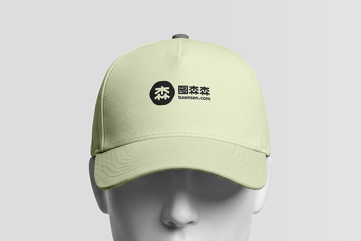 假人上的棒球帽样机mockup插图