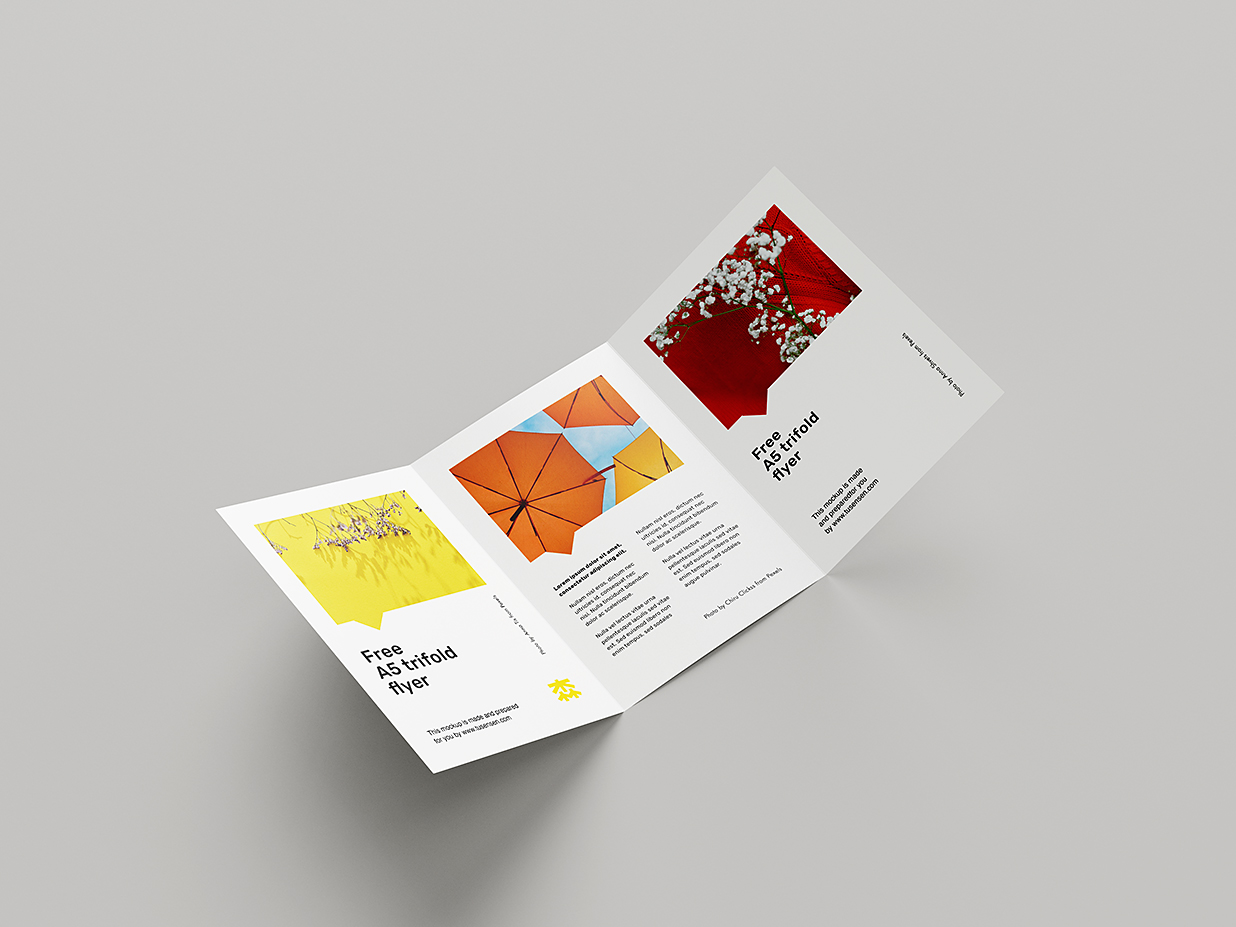 精致的折页三折页样机mockup7组插图