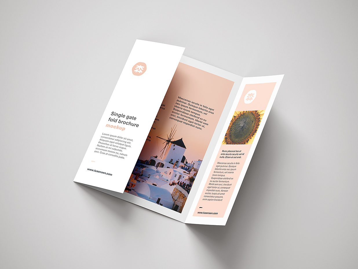高质感竖版折页三折页样机mockup9组插图