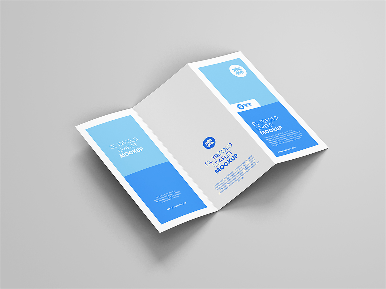 高质感竖版折页三折页样机mockup10组插图