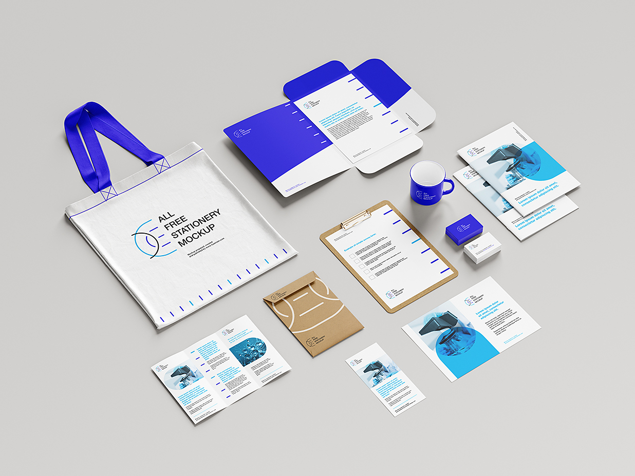办公文具毕业设计企业品牌文创VI样机mockup5组插图