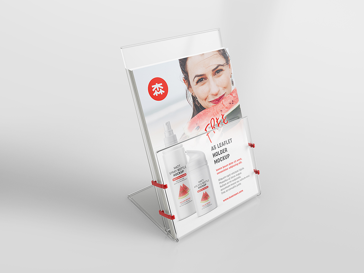 透明桌牌台卡样机mockup3组插图