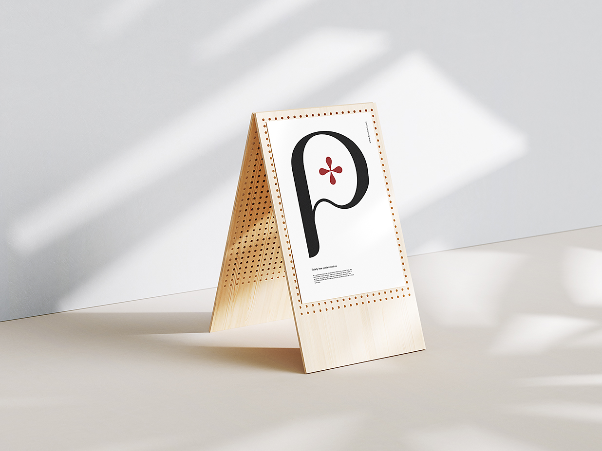 木质桌牌台卡样机mockup5组插图