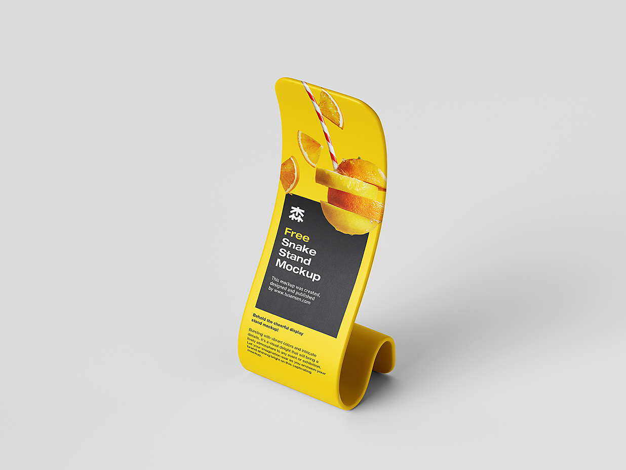 蛇形桌牌台卡样机mockup3组插图