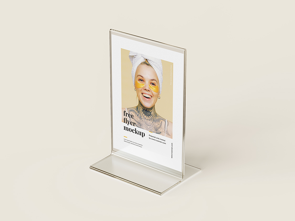 透明桌牌台卡样机mockup3组插图
