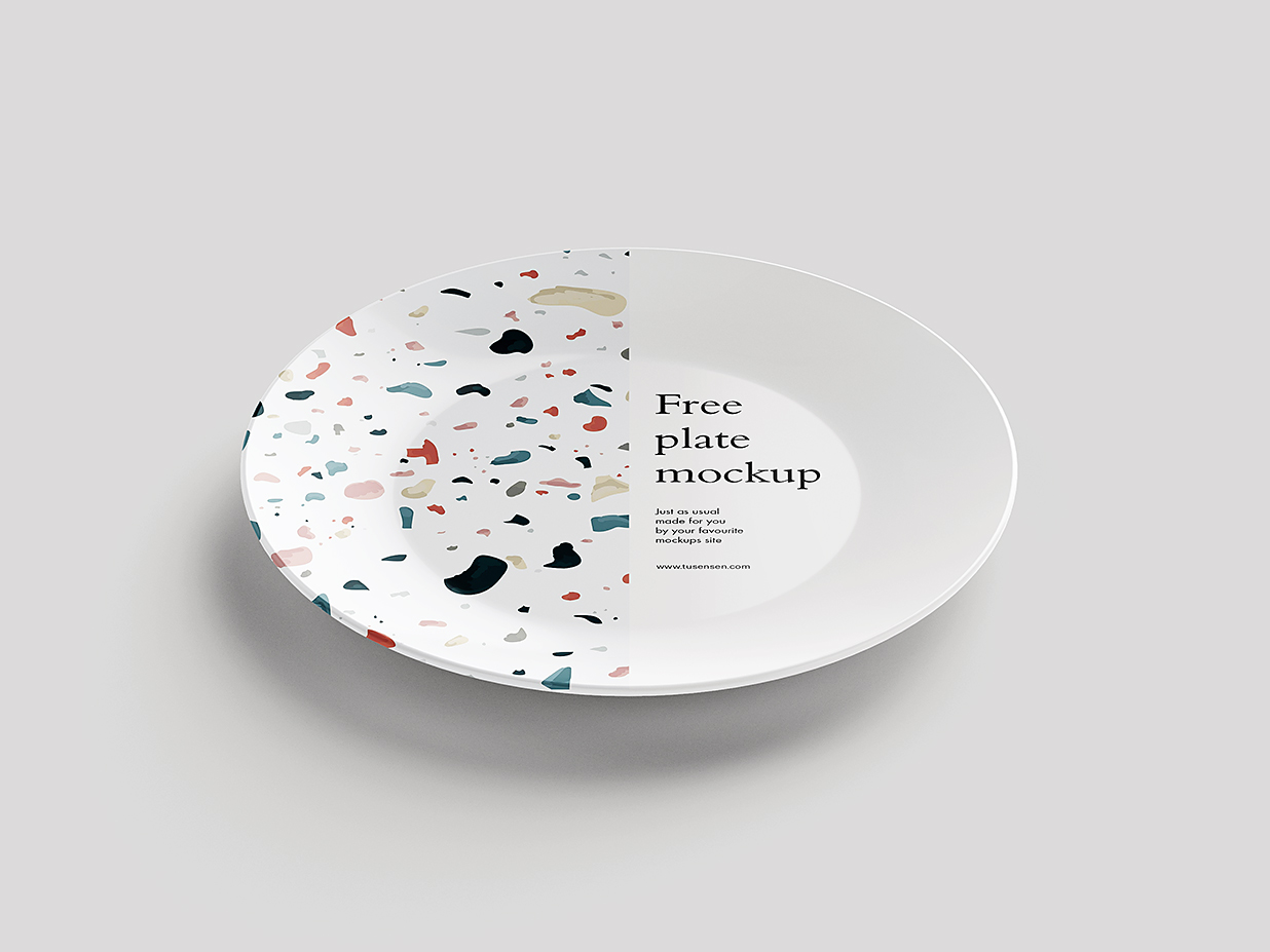高质感盘子餐盘样机mockup4组插图