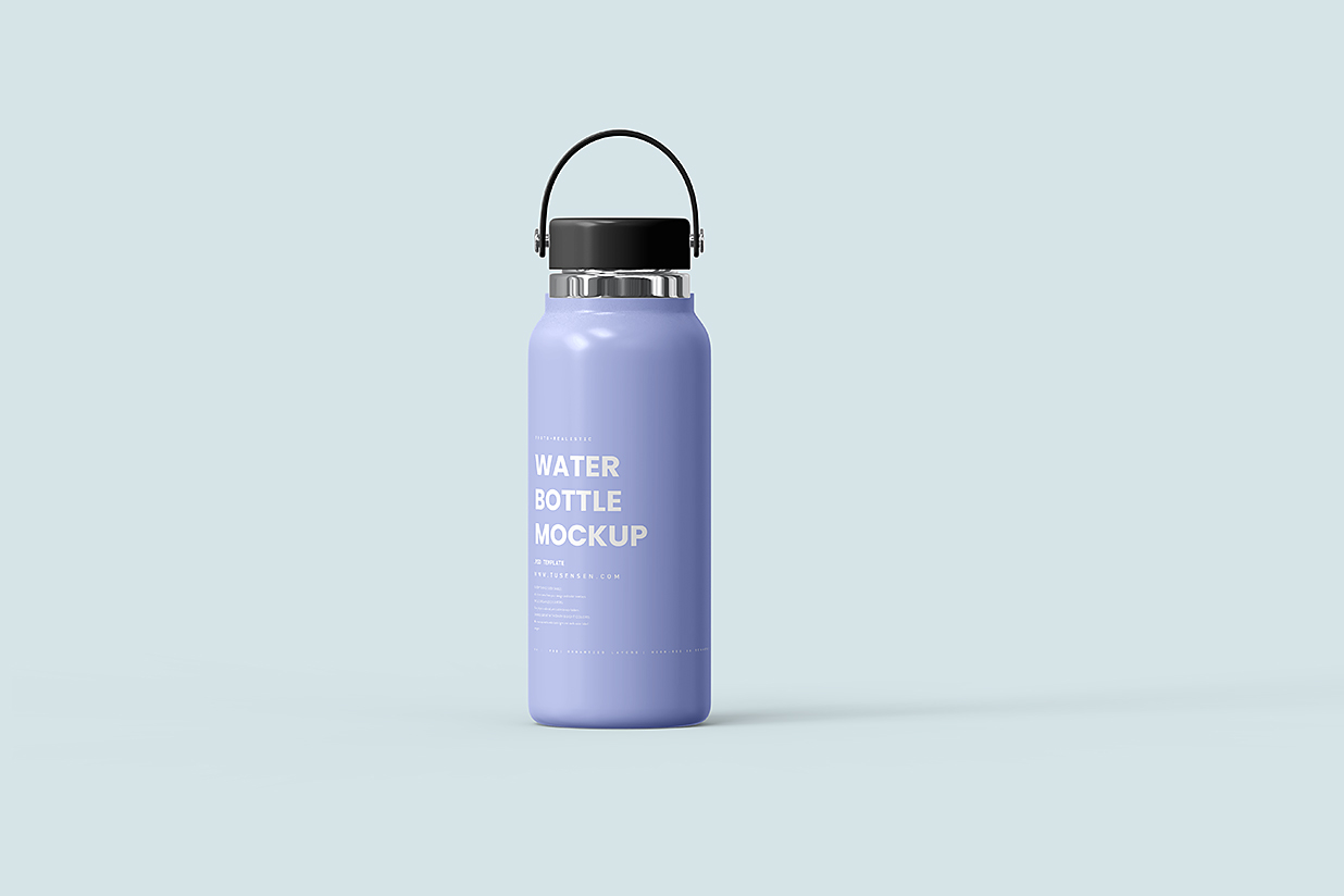 铝制运动水瓶保温杯水杯样机mockup5组插图