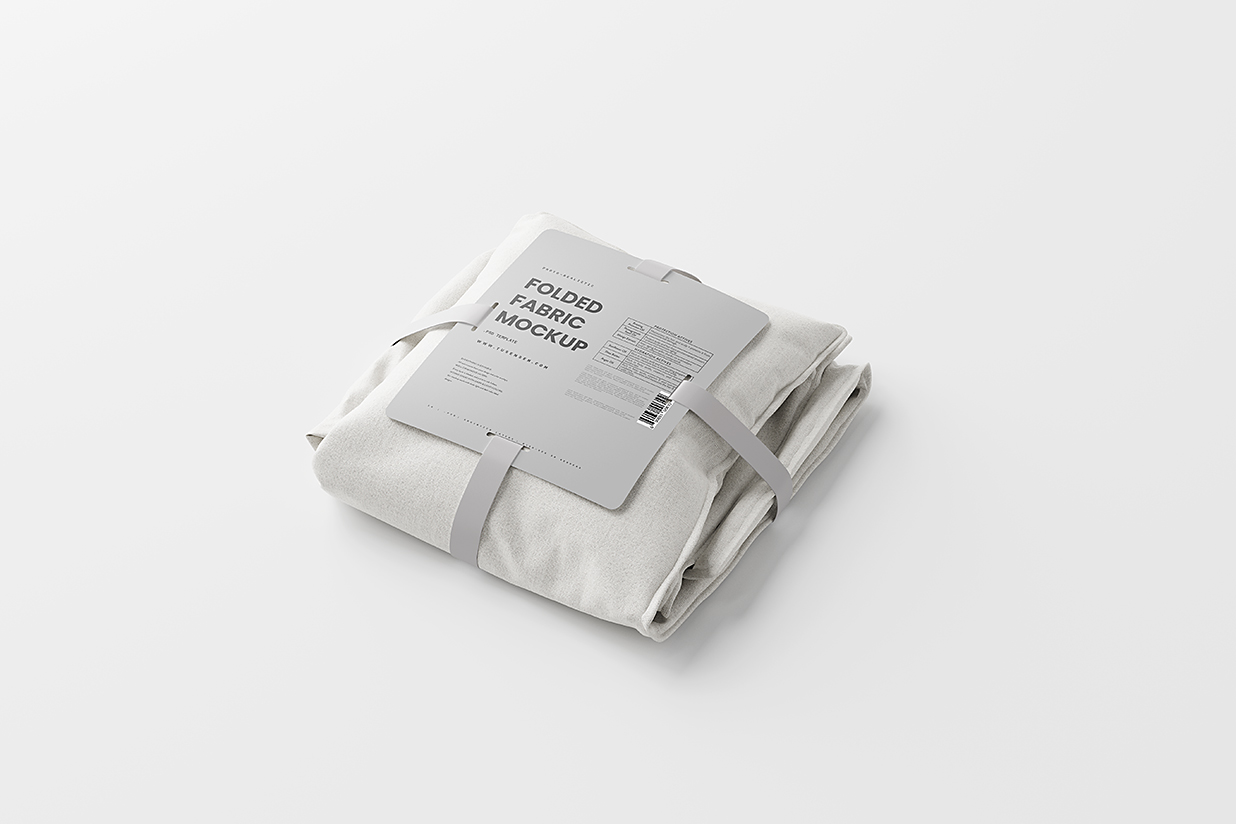 折叠布床单毛毯样机mockup5组插图