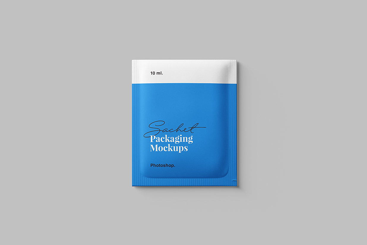 食品调料包小袋包装袋样机mockup5组插图