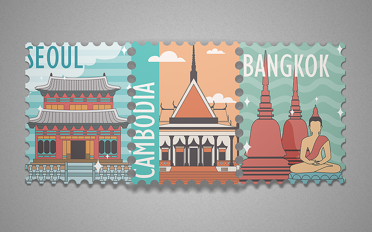 精致的邮票样机mockup10组插图9