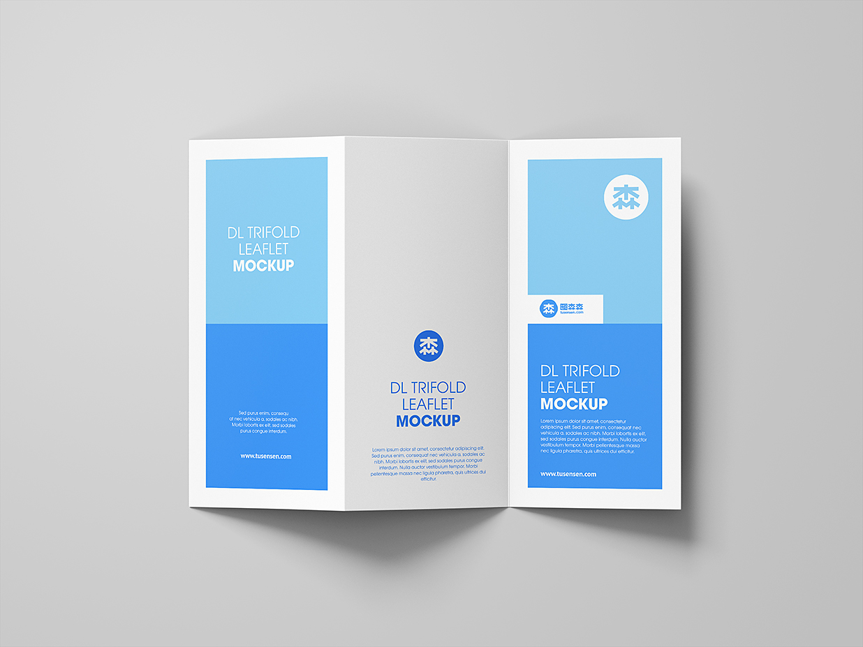 高质感竖版折页三折页样机mockup10组插图9