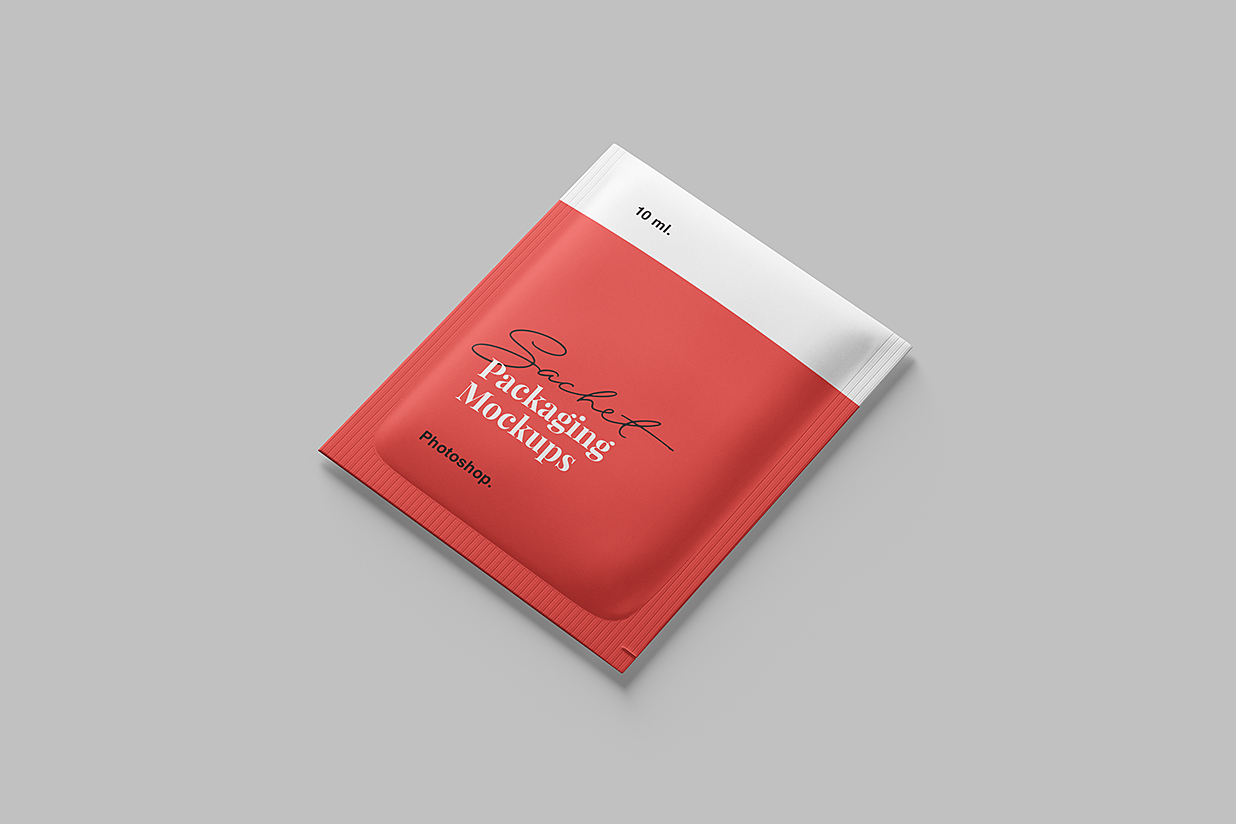 食品调料包小袋包装袋样机mockup5组插图1
