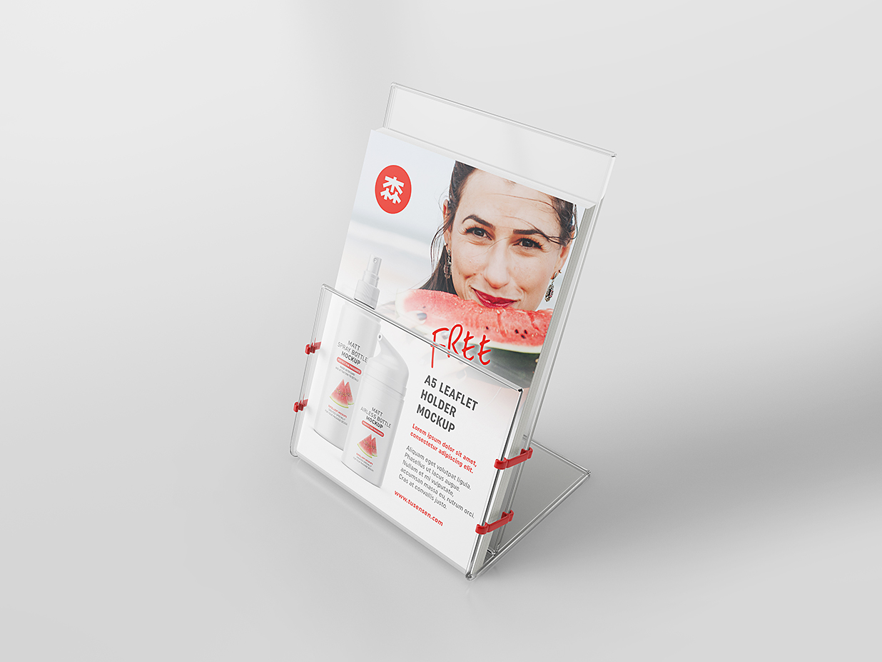 透明桌牌台卡样机mockup3组插图1