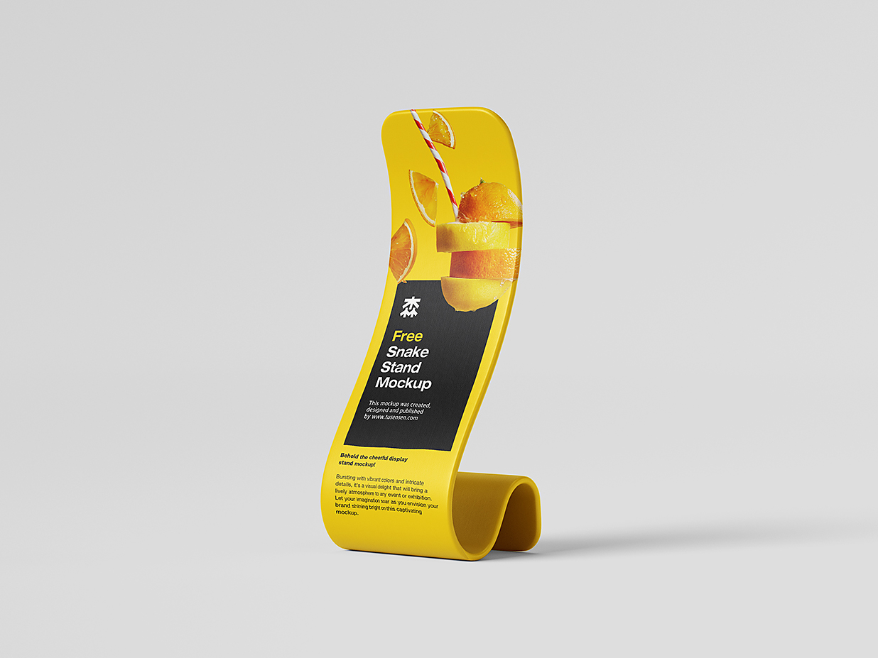 蛇形桌牌台卡样机mockup3组插图1