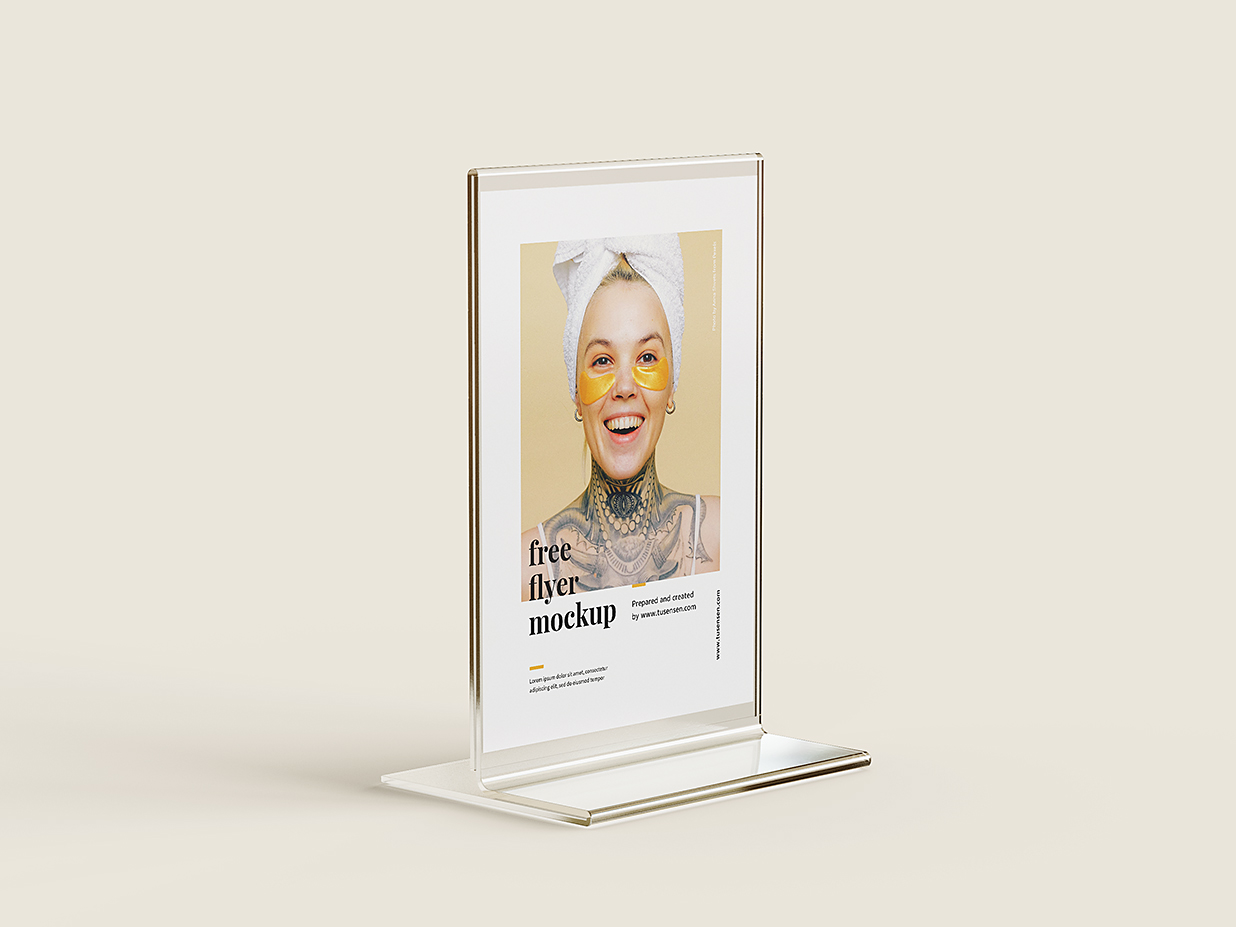 透明桌牌台卡样机mockup3组插图1
