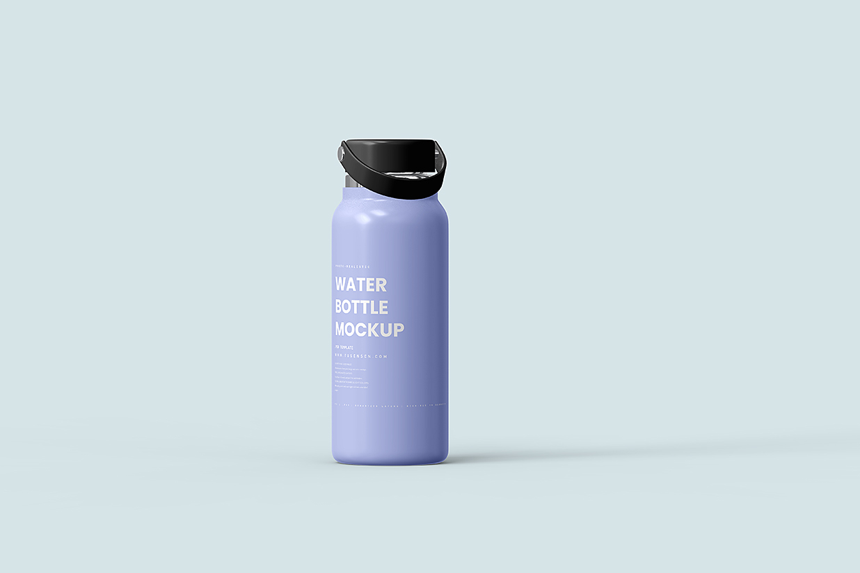 铝制运动水瓶保温杯水杯样机mockup5组插图1