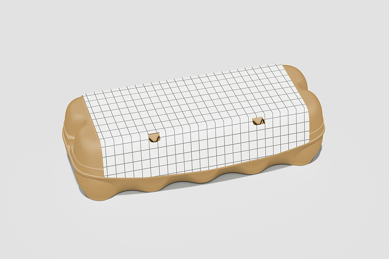 开盖式鸡蛋盒包装样机mockup4组插图1