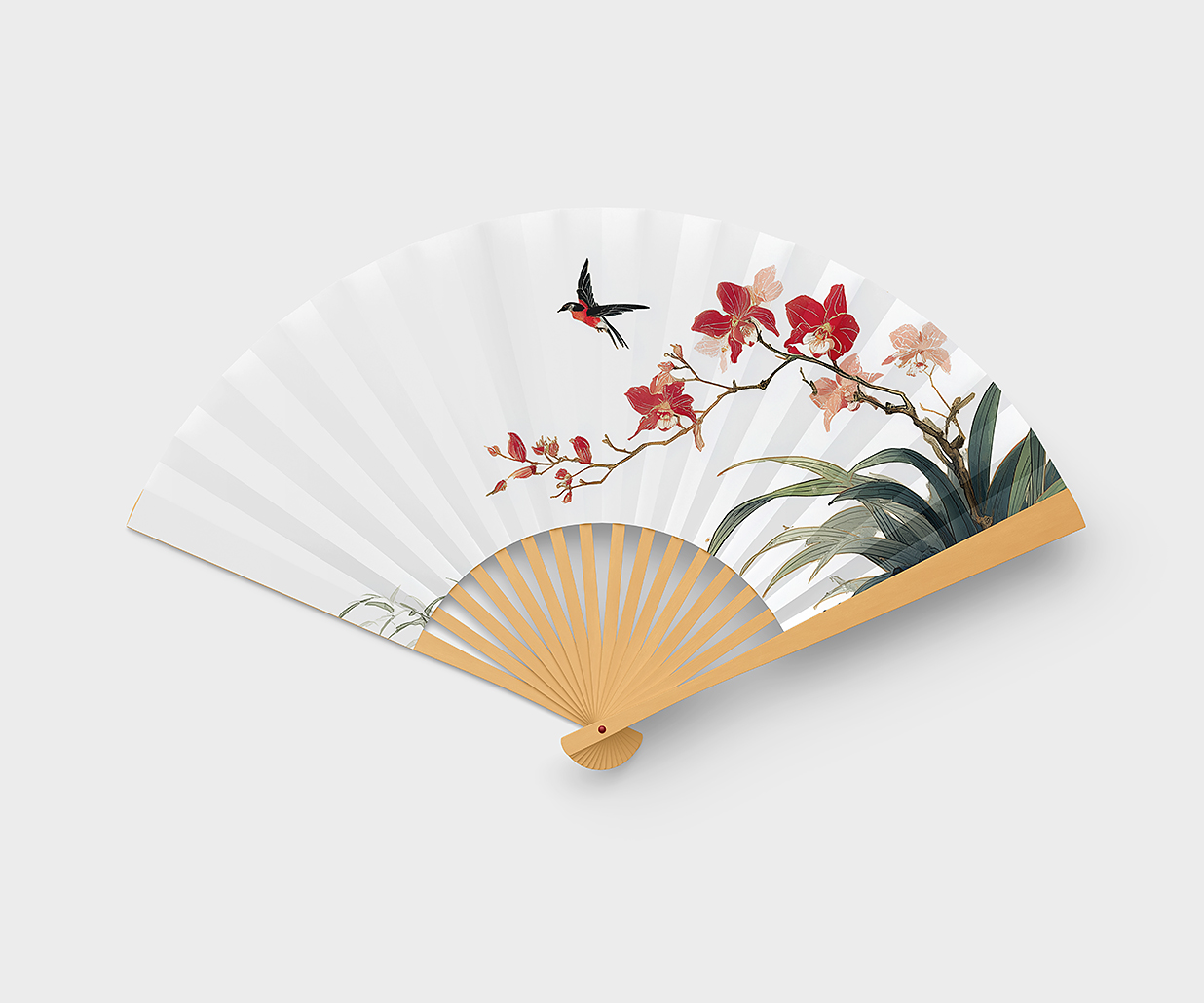 简约风扇子折扇样机mockup2组插图1