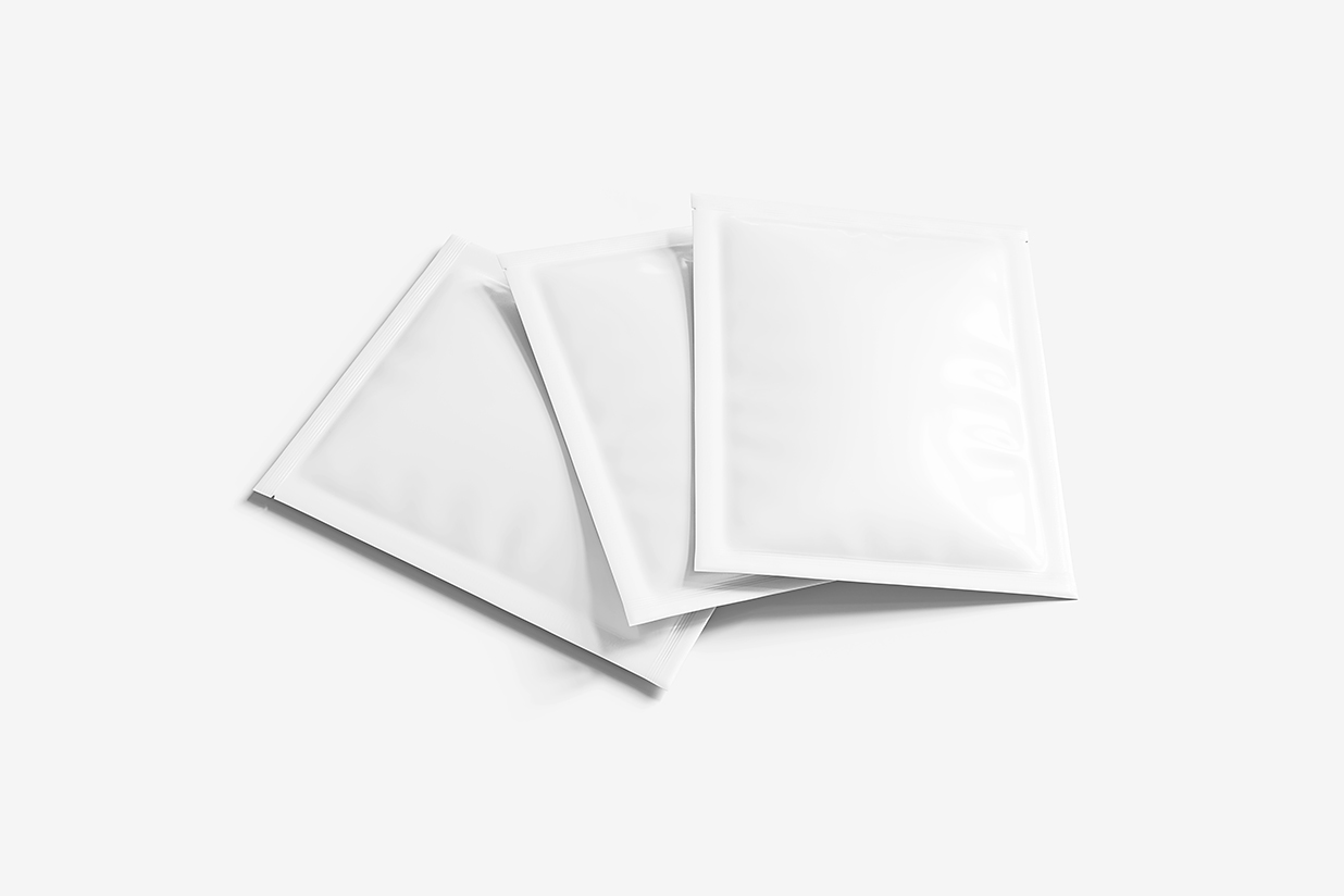 食品袋化妆品袋面膜袋包装样机mockup5组插图1