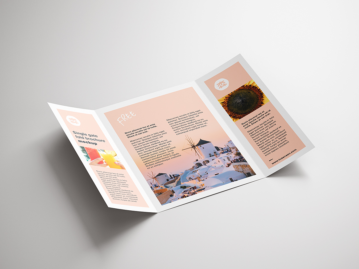 高质感竖版折页三折页样机mockup9组插图1