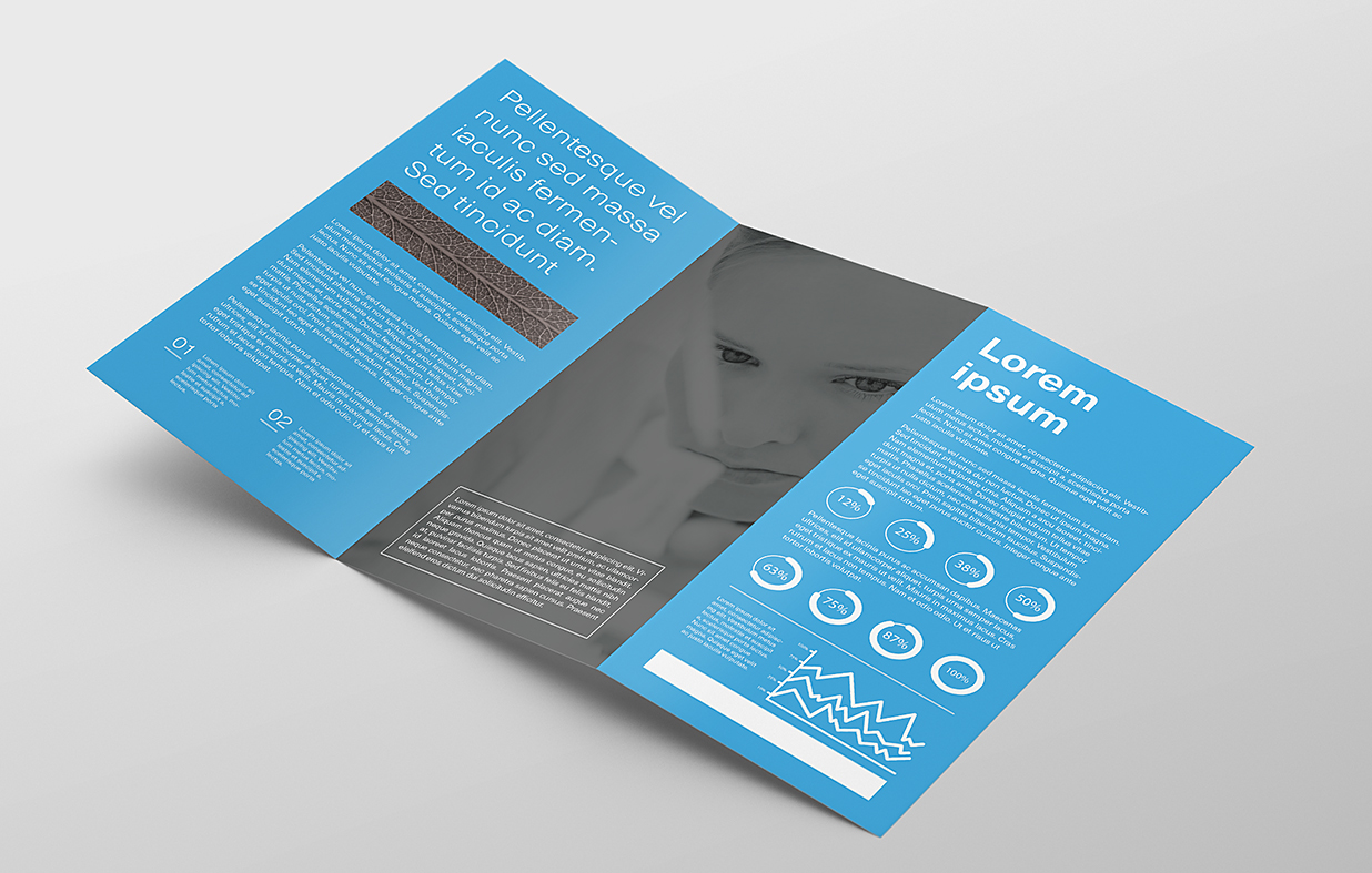 竖版折页三折页样机mockup3组插图1