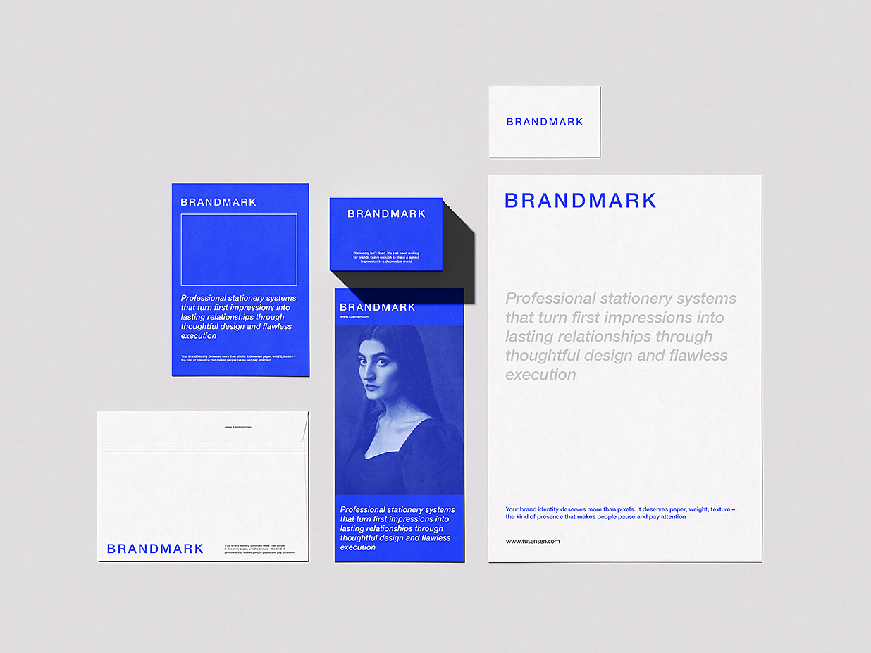 高质感企业商务办公用品文创VI样机mockup5组插图1
