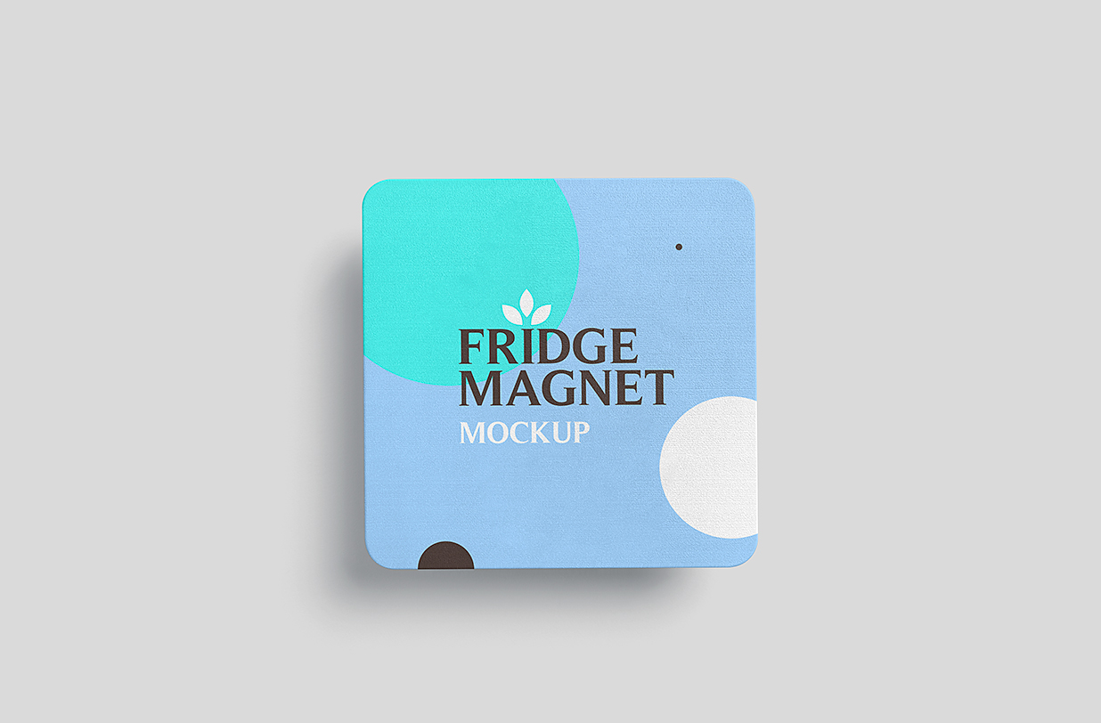 方形磁吸冰箱贴样机mockup4组插图2