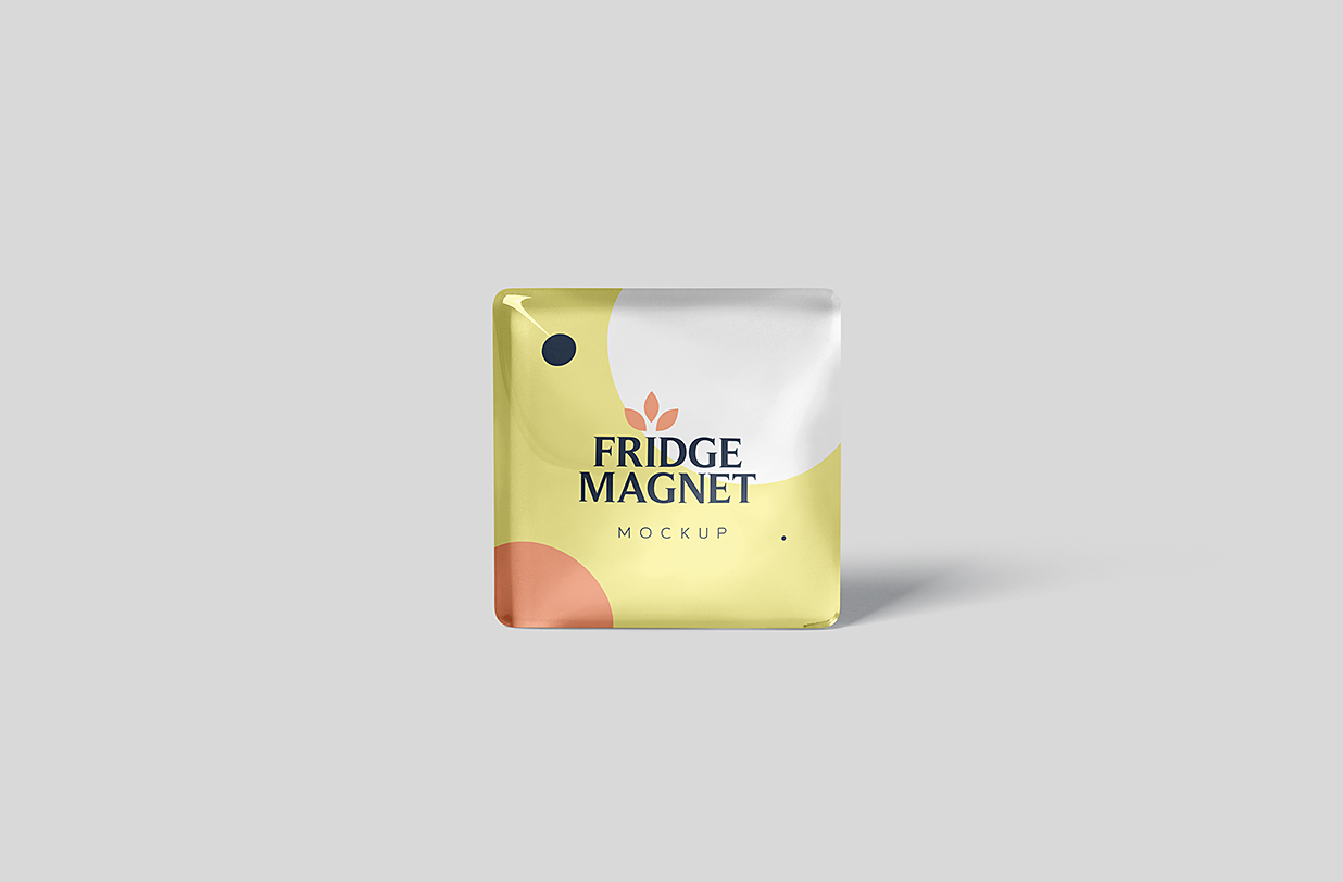 方形磁吸冰箱贴样机mockup4组插图2