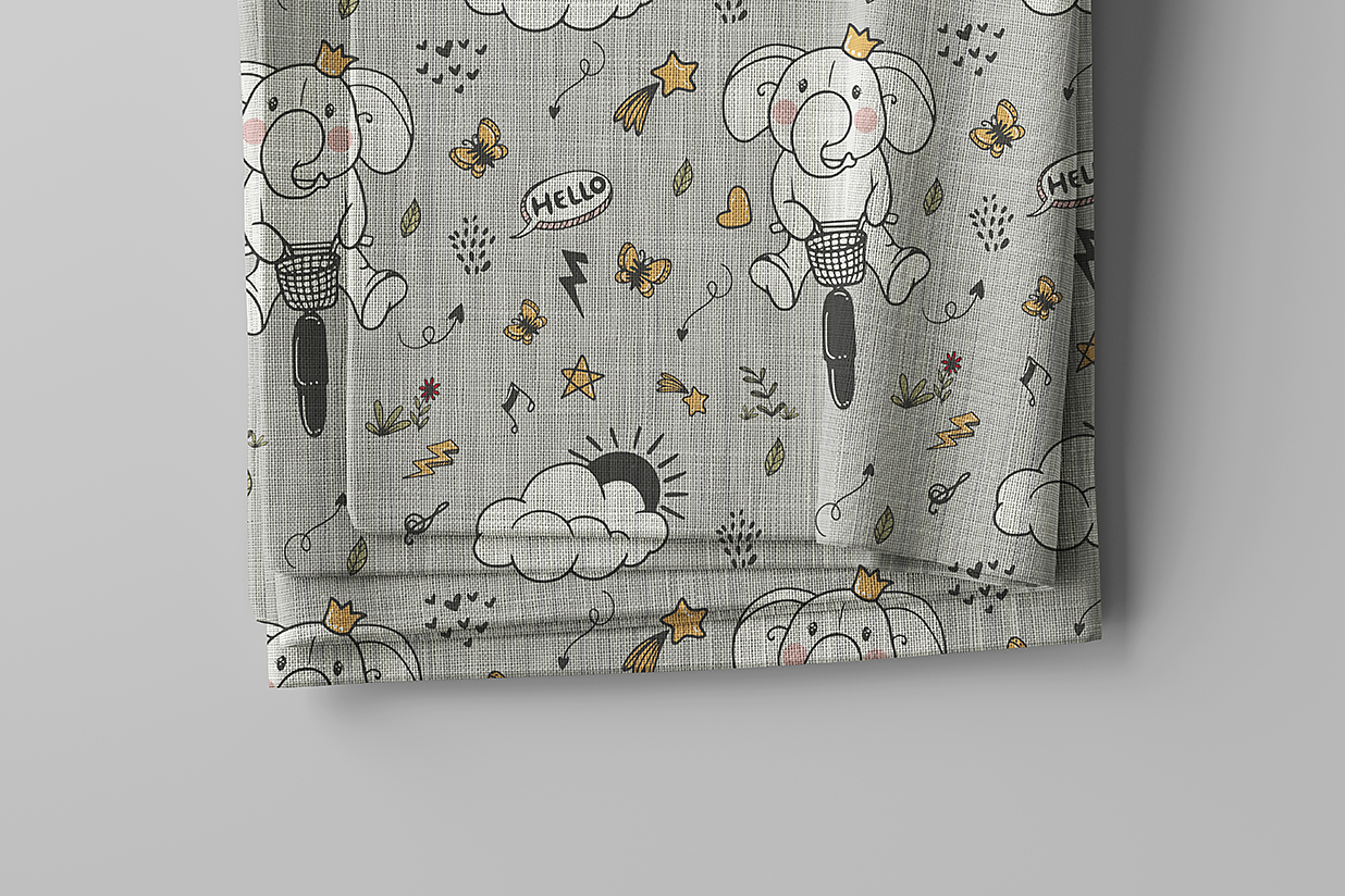 亚麻毯床单布料样机mockup5组插图2