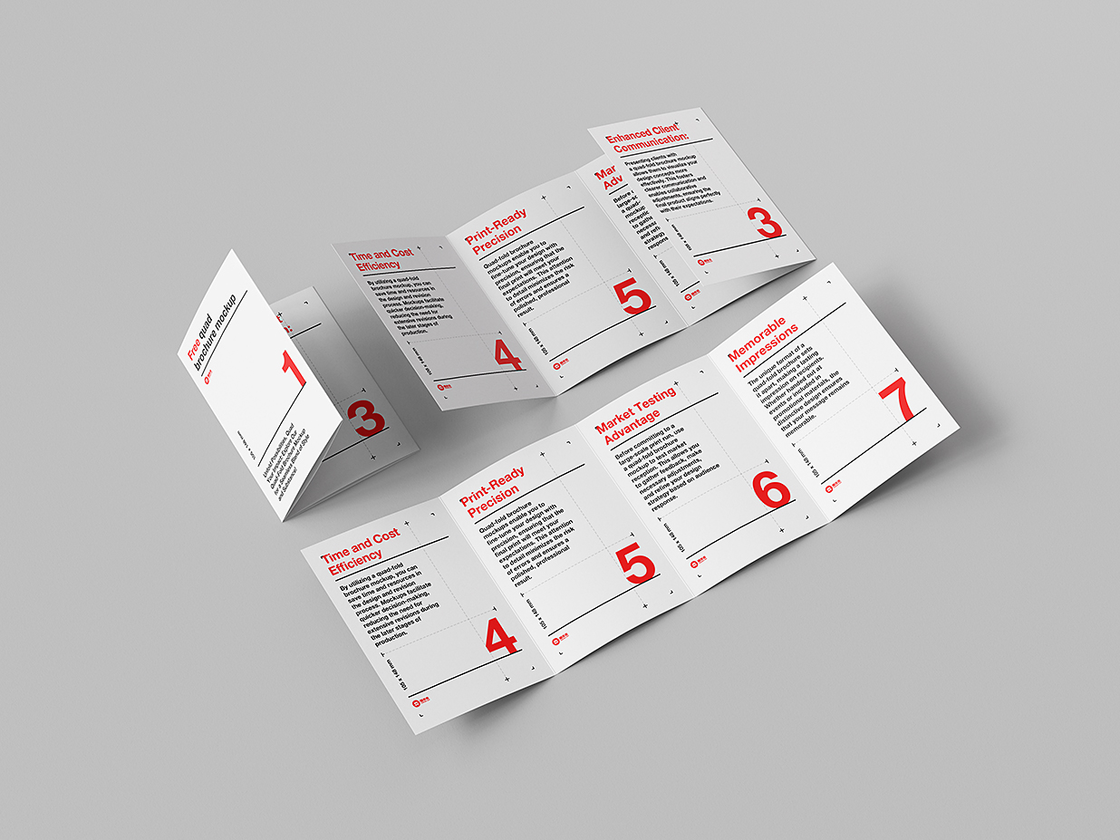 折页四折页样机mockup5组插图2