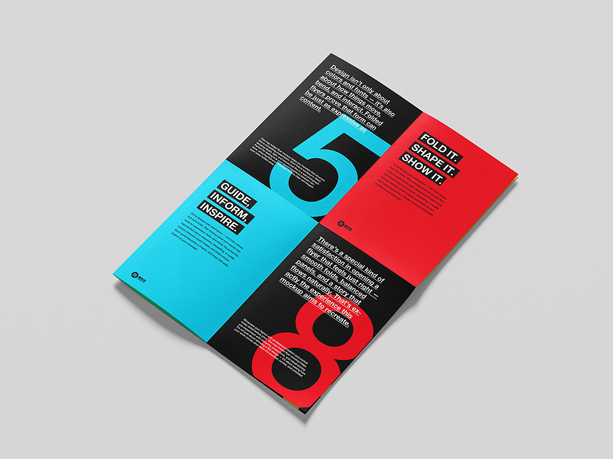 地图折叠折页样机mockup6组插图2