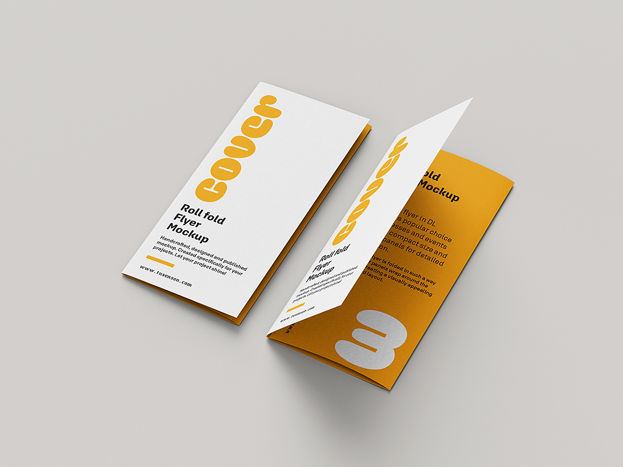 竖版折页三折页样机mockup6组插图2