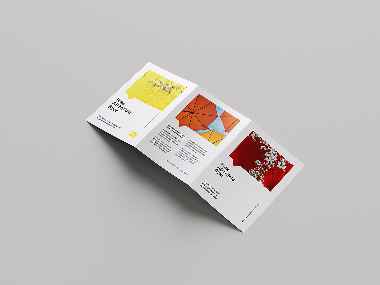 精致的折页三折页样机mockup7组插图2