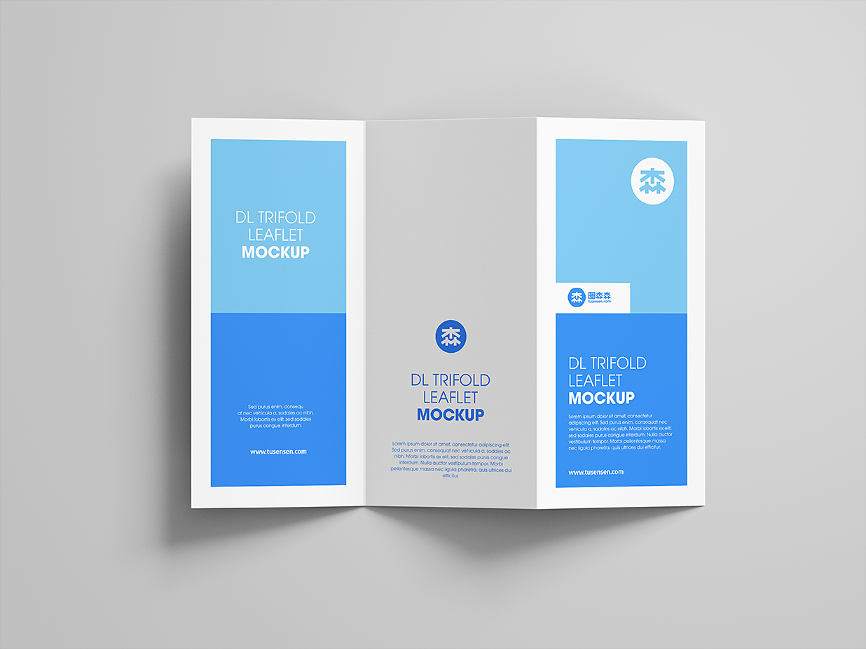 高质感竖版折页三折页样机mockup10组插图2