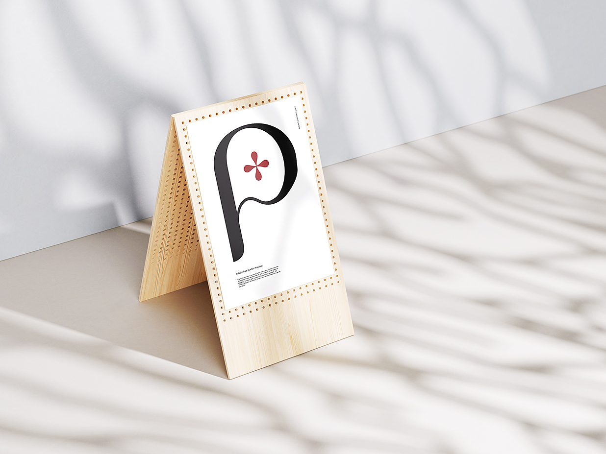 木质桌牌台卡样机mockup5组插图2