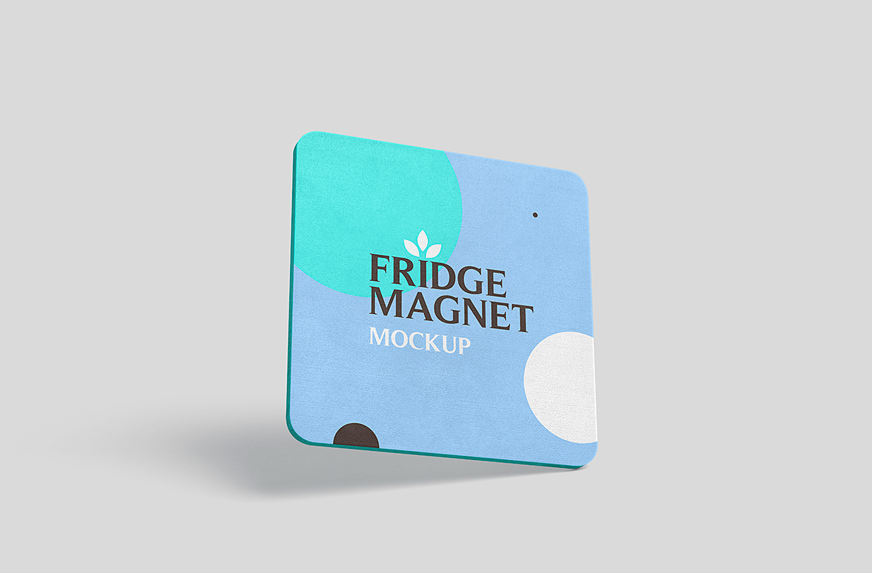 方形磁吸冰箱贴样机mockup4组插图3