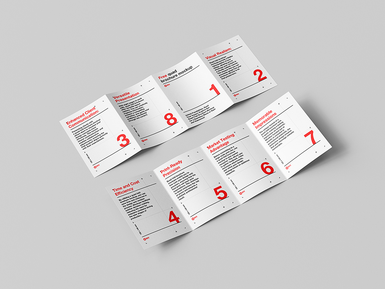 折页四折页样机mockup5组插图3