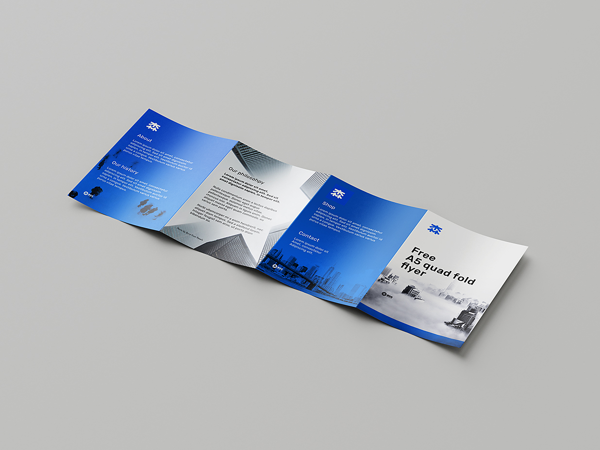 高质感折页四折页样机mockup6组插图3