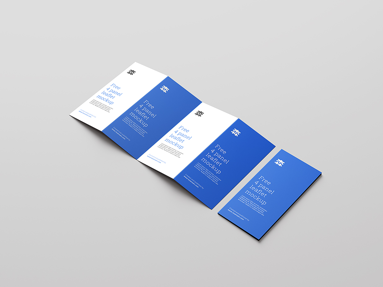 竖版折页四折页样机mockup4组插图3