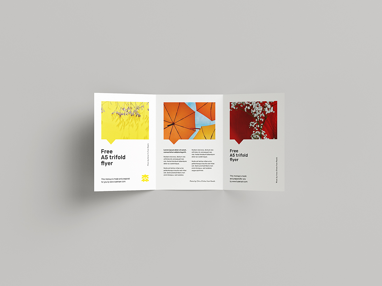 精致的折页三折页样机mockup7组插图3