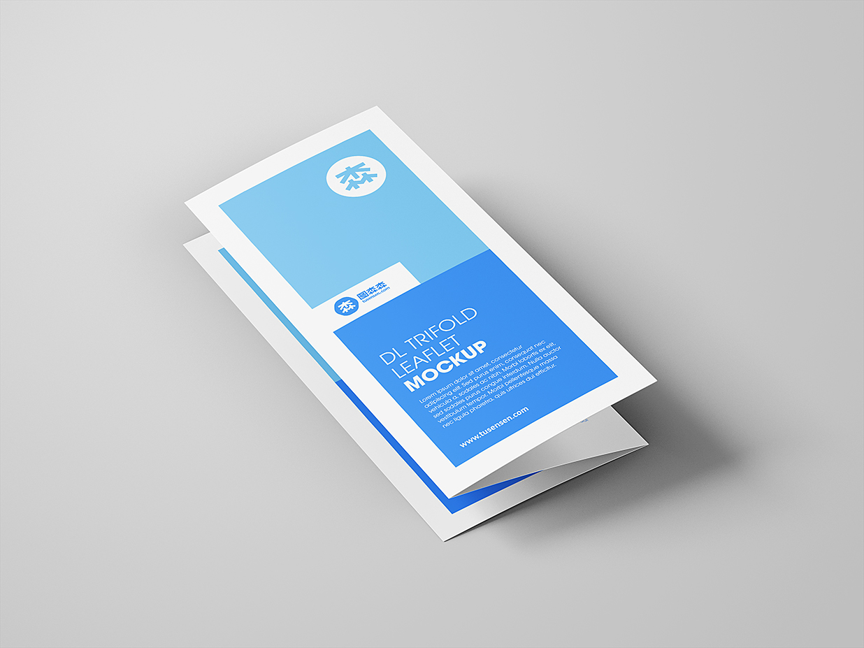 高质感竖版折页三折页样机mockup10组插图3