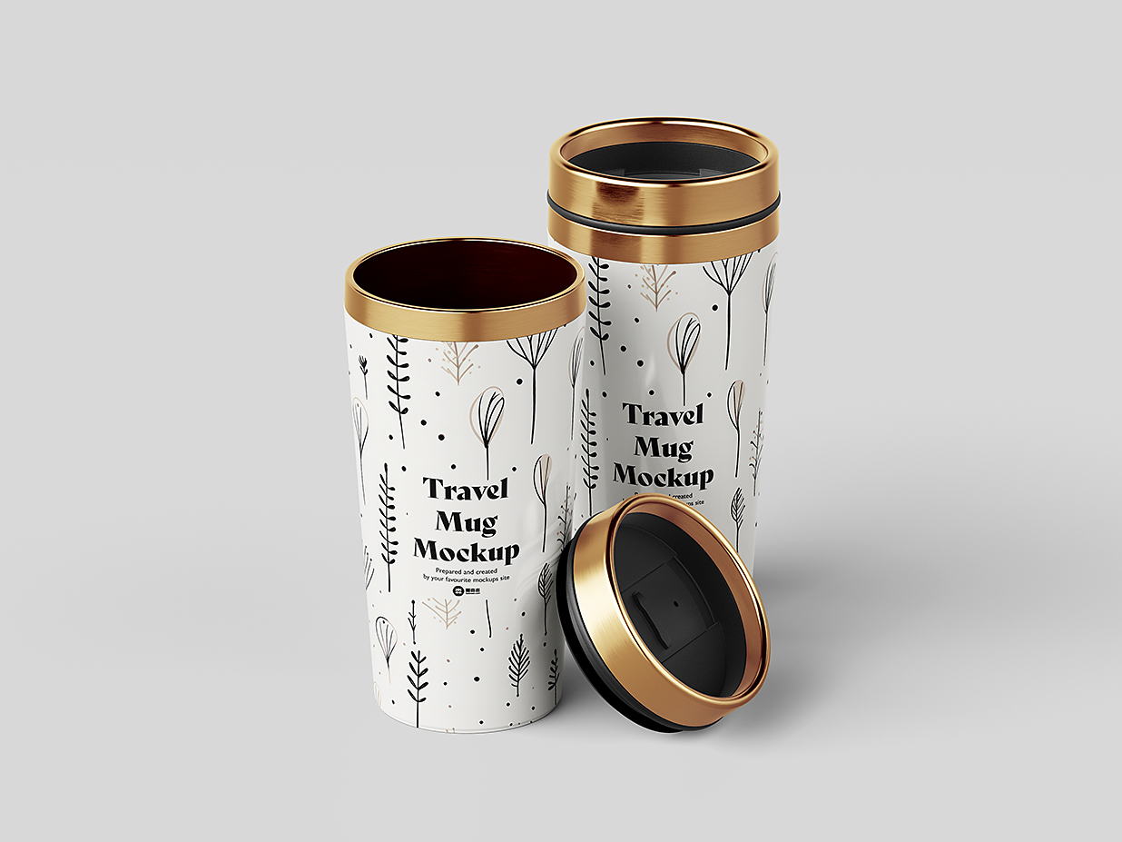 旅行马克杯水杯样机mockup5组插图3