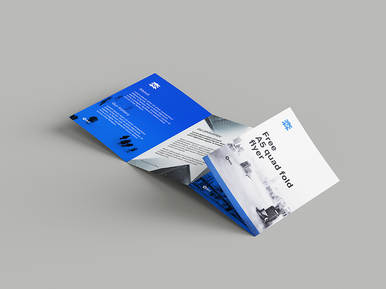 高质感折页四折页样机mockup6组插图4