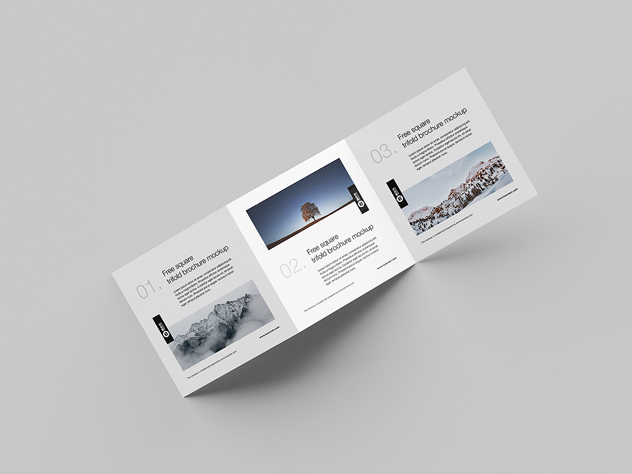 方形折页三折页样机mockup8组插图4