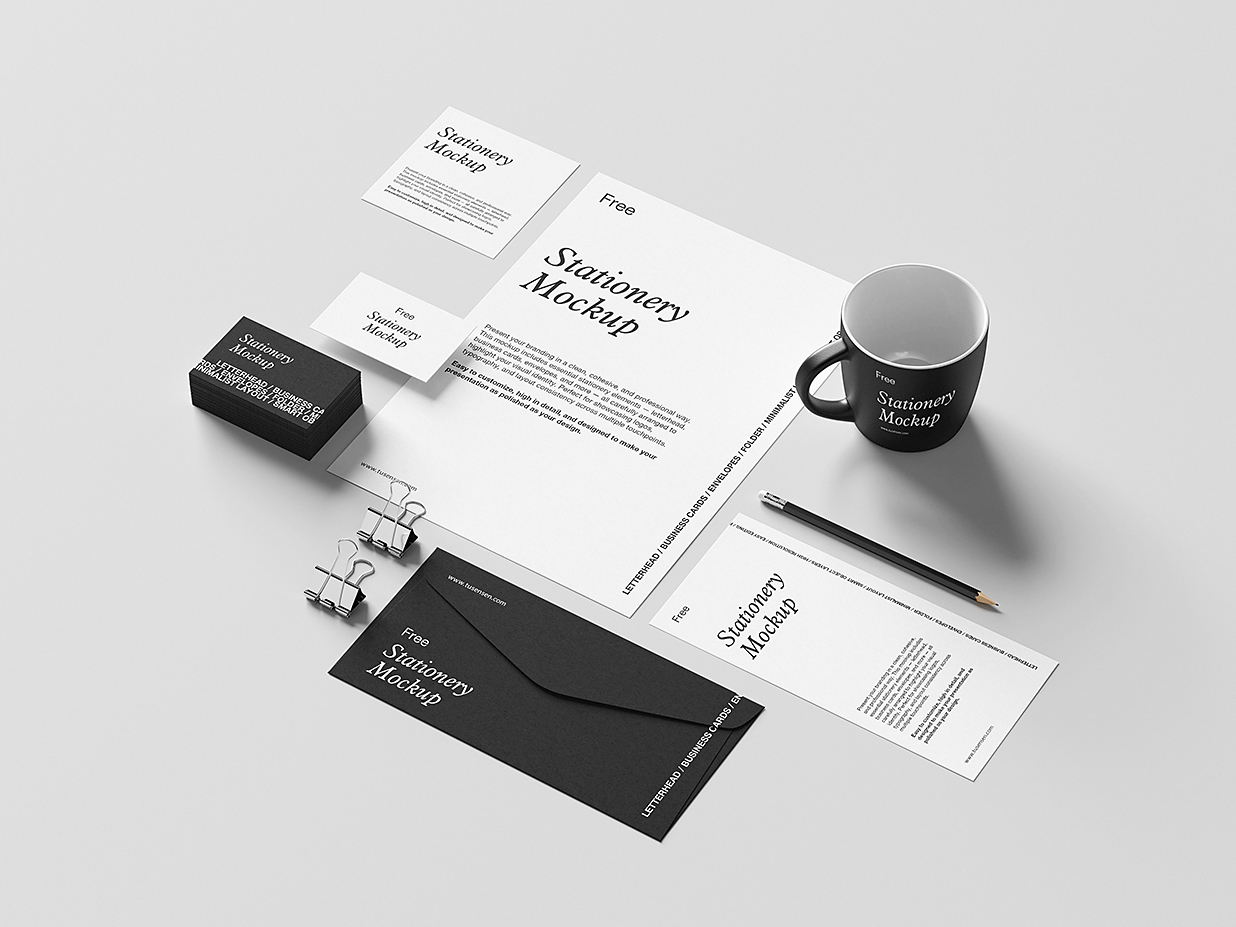 极简办公文具品牌文创VI样机mockup5组插图4