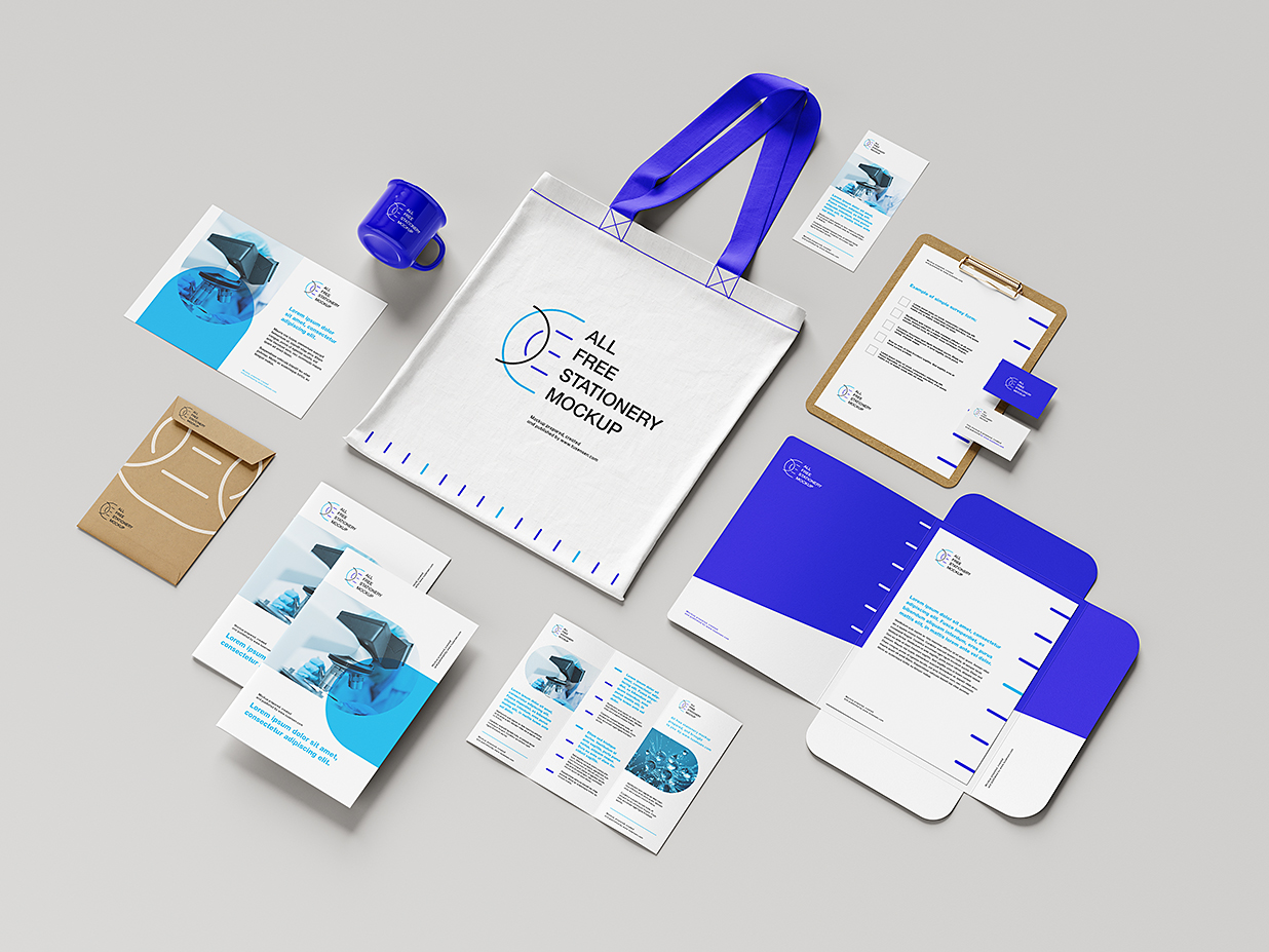 办公文具毕业设计企业品牌文创VI样机mockup5组插图4