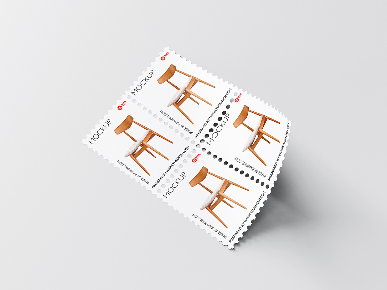 高质感邮票样机mockup5组插图4