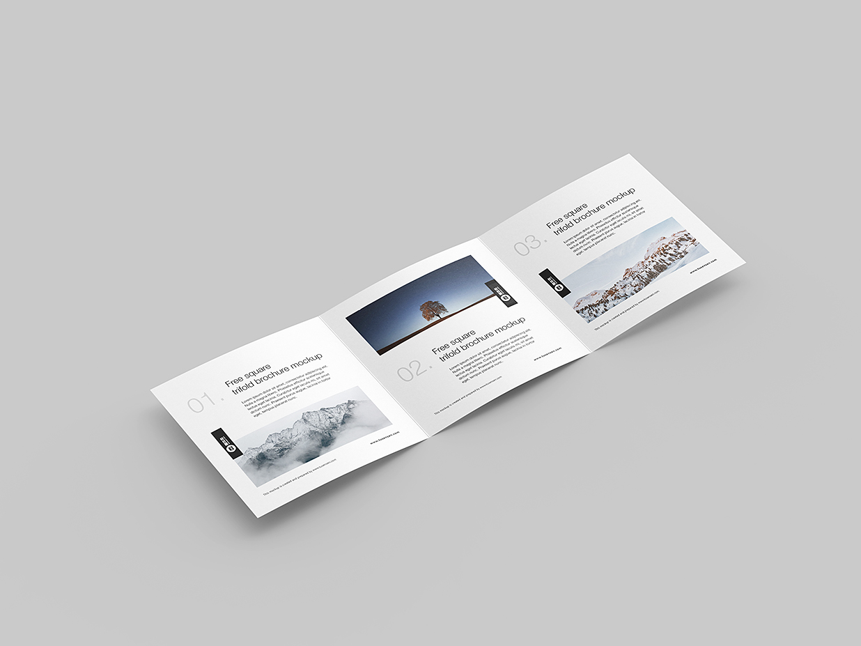 方形折页三折页样机mockup8组插图5