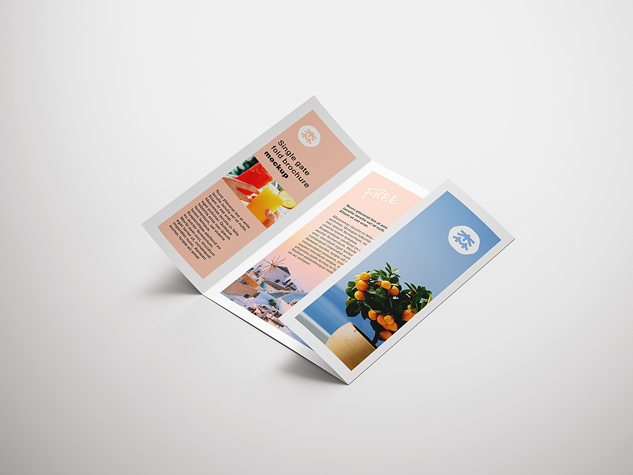 高质感竖版折页三折页样机mockup9组插图5