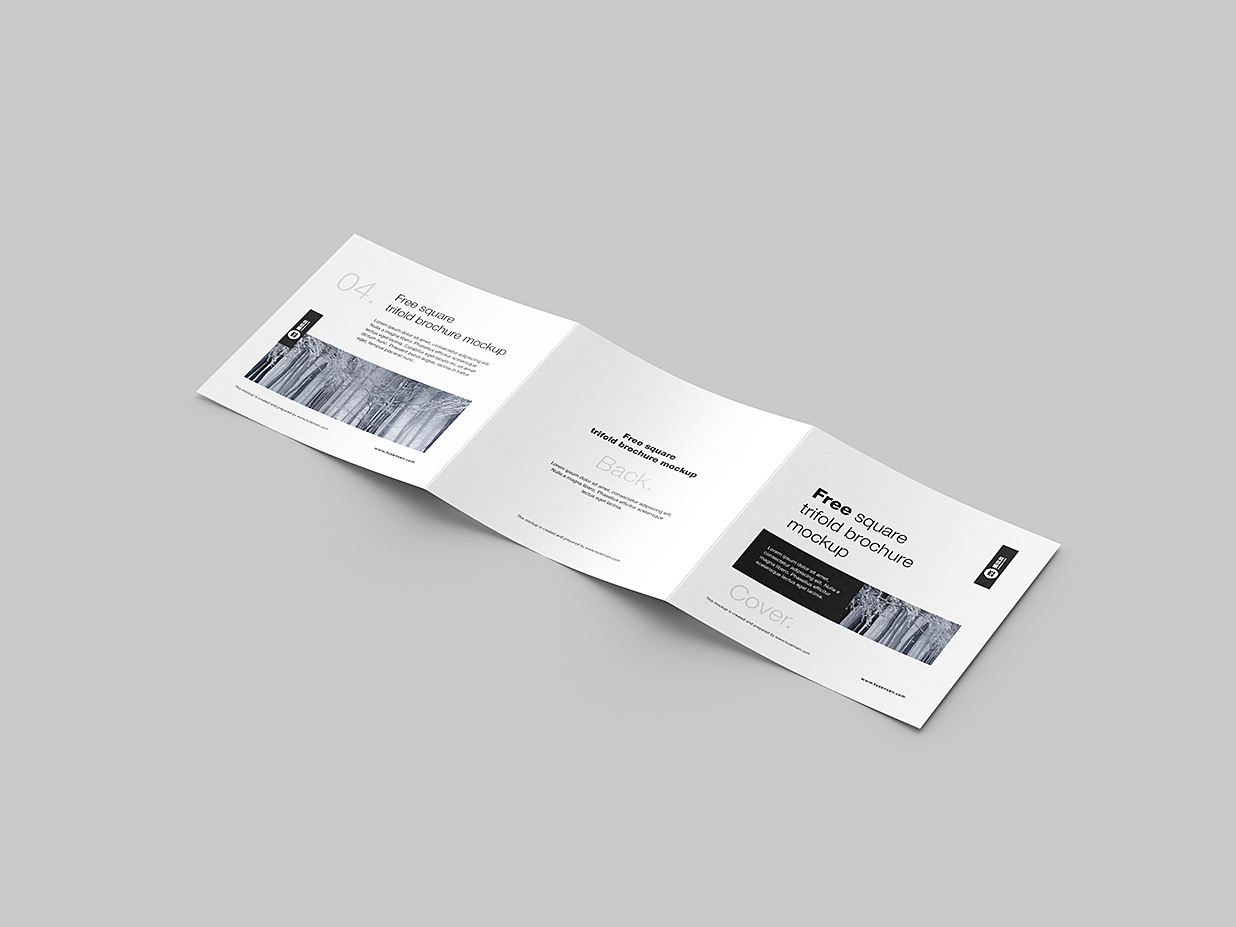 方形折页三折页样机mockup8组插图6